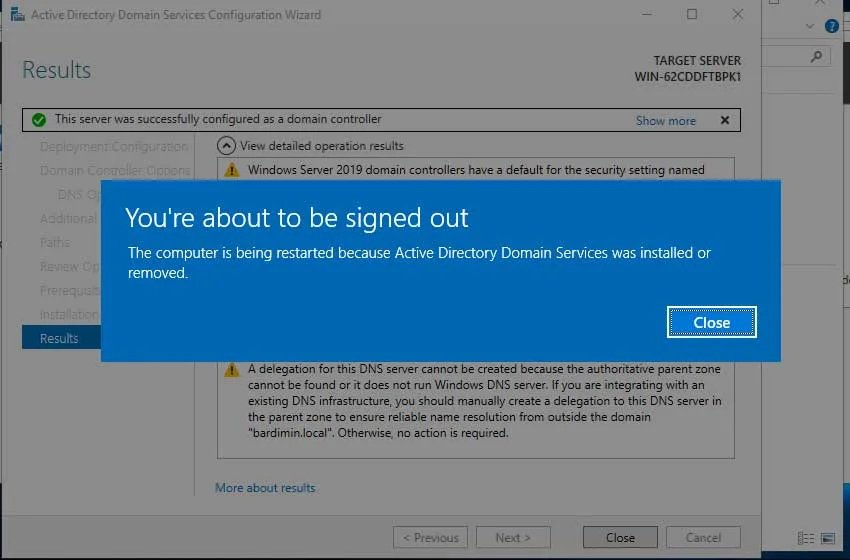 domain controller 17