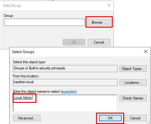 gpo user domain to local admin 06