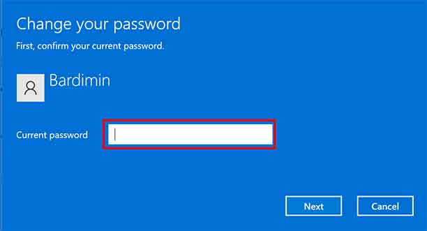 change password oldpassword