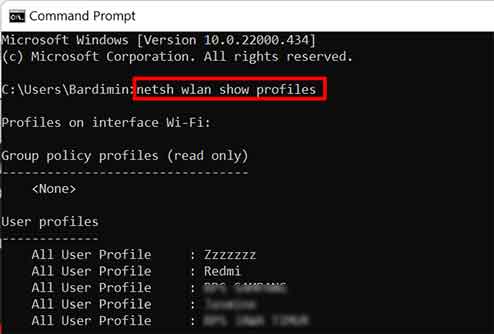 cmd wifi profiles