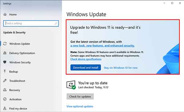 Update to Windows 11