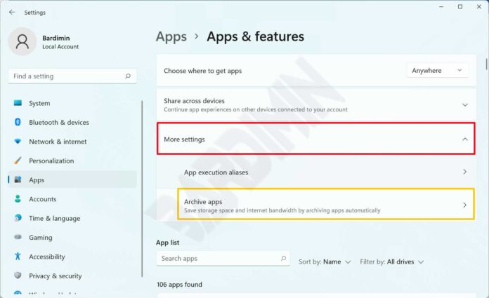 How to Enable or Disable the Archive App in Windows 11