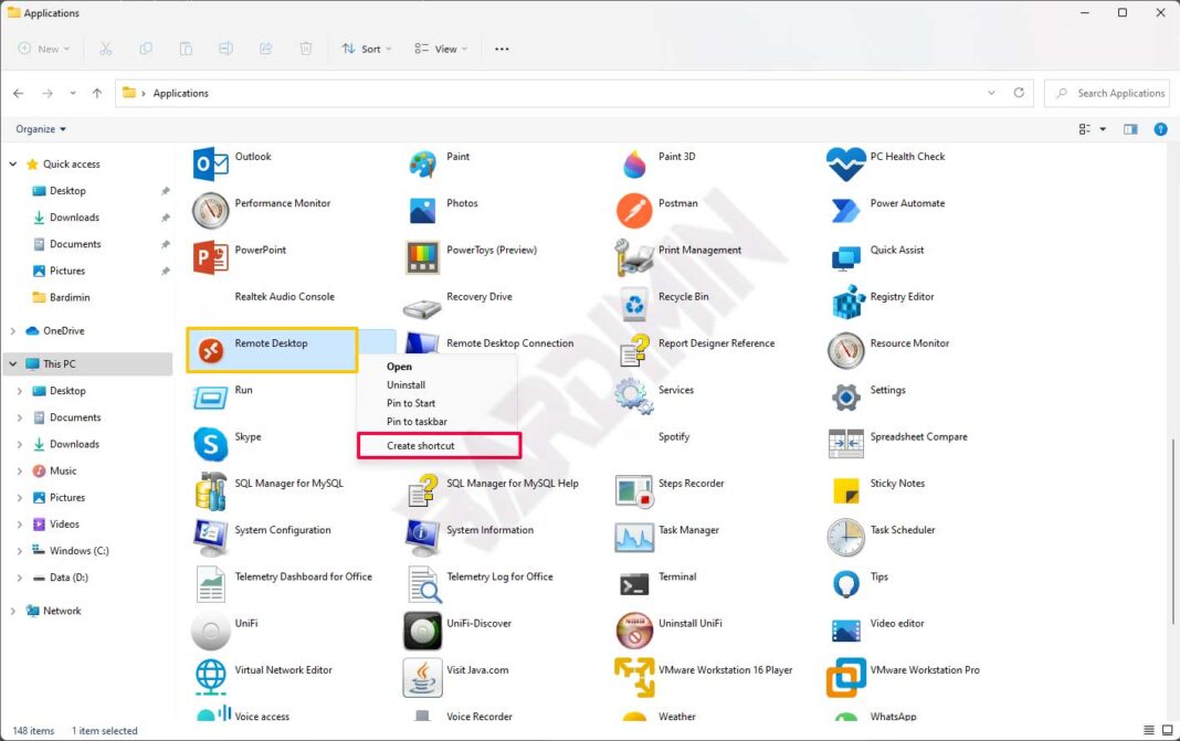 Créer facilement des raccourcis sur le bureau dans Windows 11