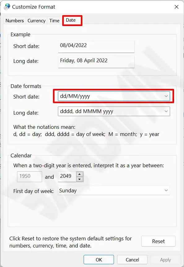 setting date win11 04