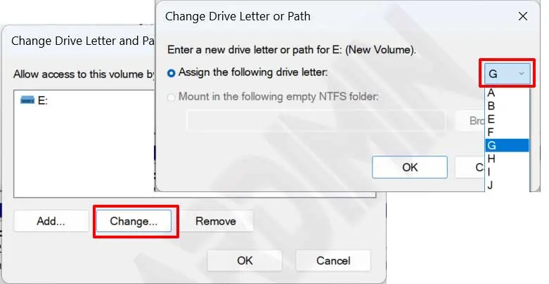 disk mangement change letter 02