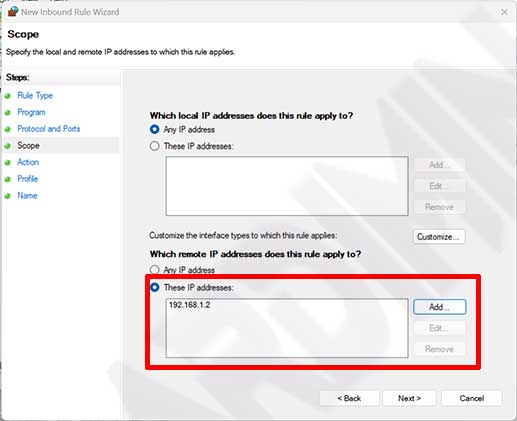 firewall remote ip