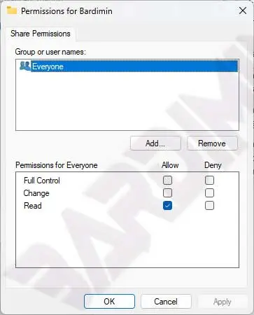 share permission
