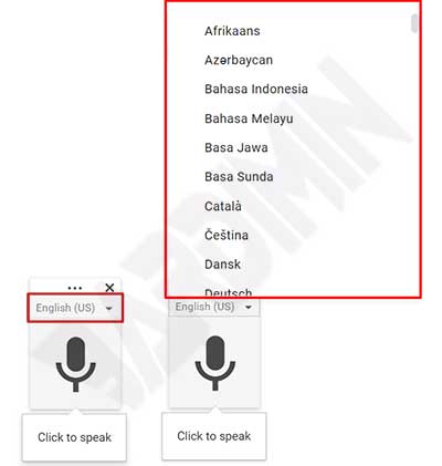 voice typing googledoc language