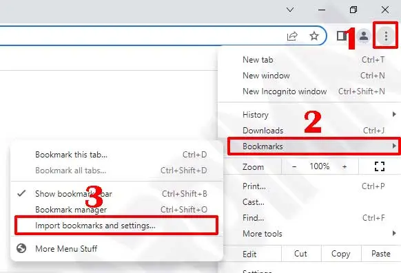 chrome import bookmark