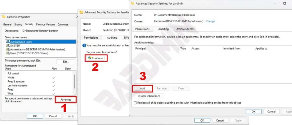 file auditing edit