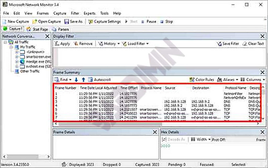 Capture Network Traffic with Microsoft Network Monitor