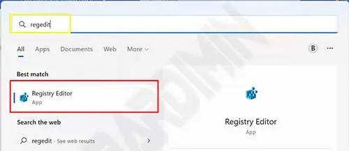 registry editor open
