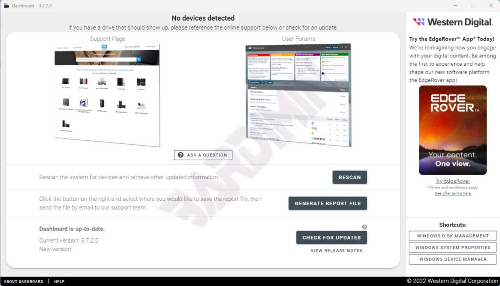 wdc dashboard