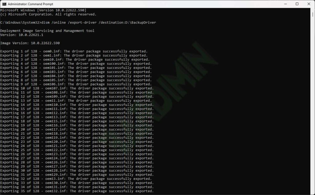 cmd export driver