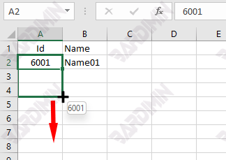 excel fill handle