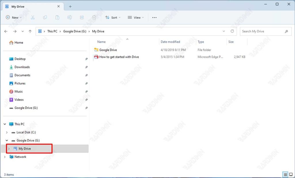 file explorer google drive