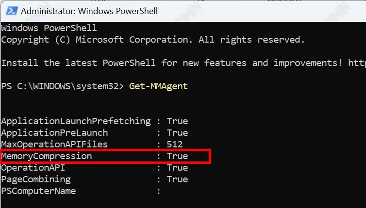 powershell memory compression