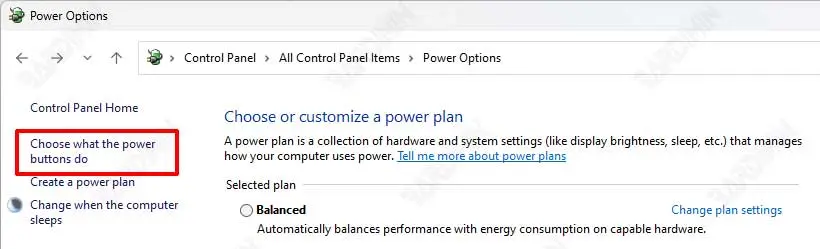 Choose what the power buttons do