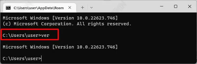 cmd ver