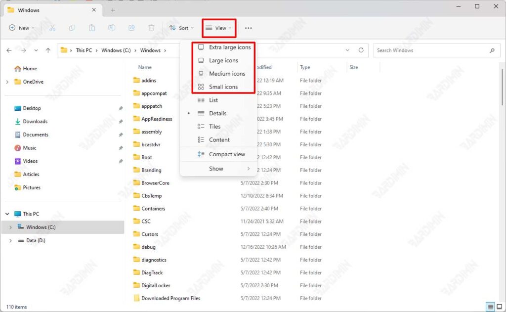 change file explorer icons