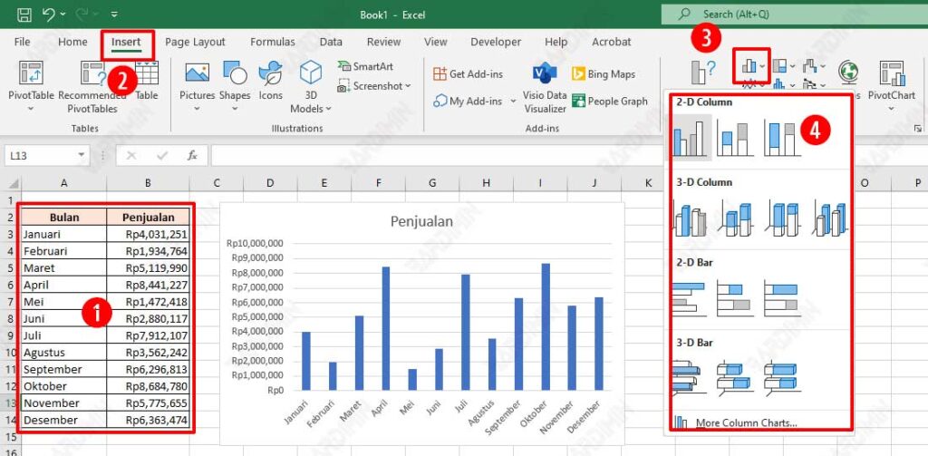 excel create chart