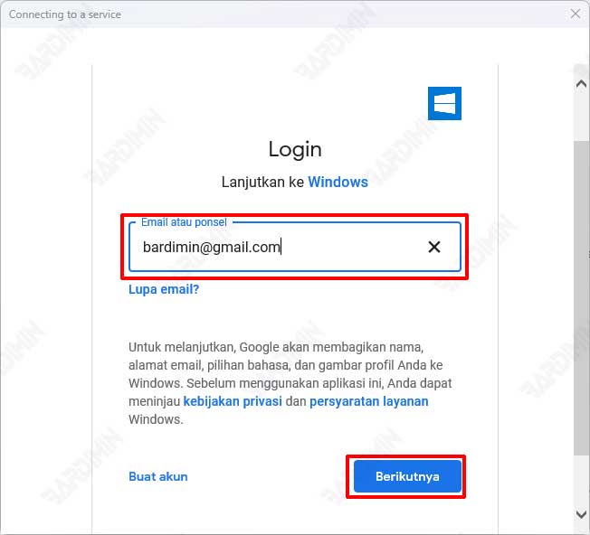 windows mail login gmail