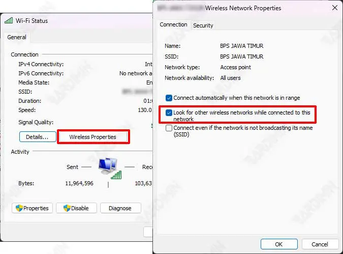 wifi status properties