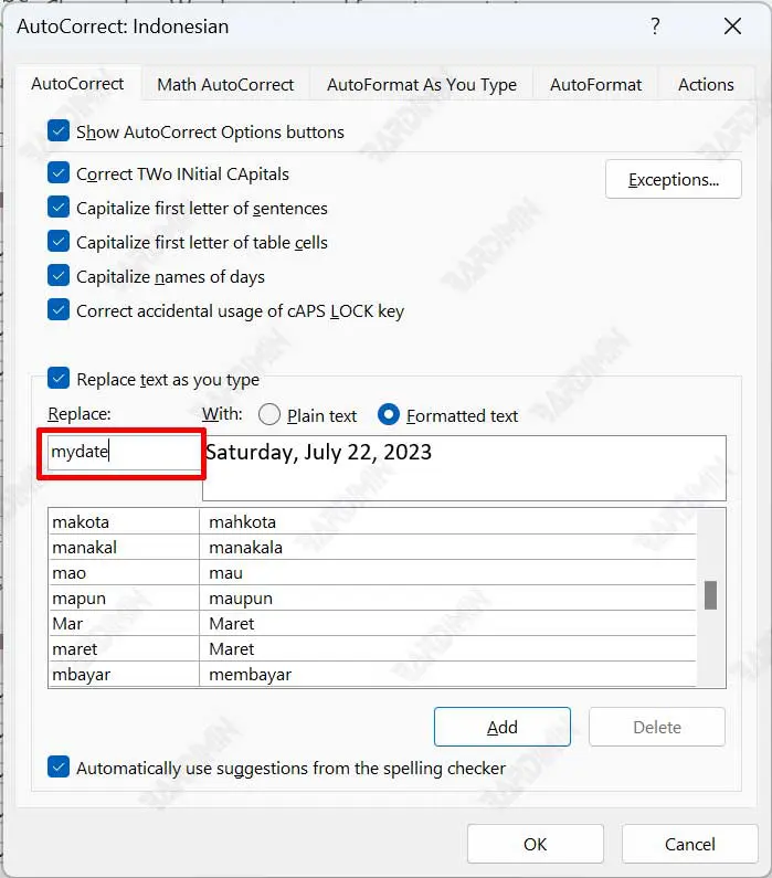 add autocorrect