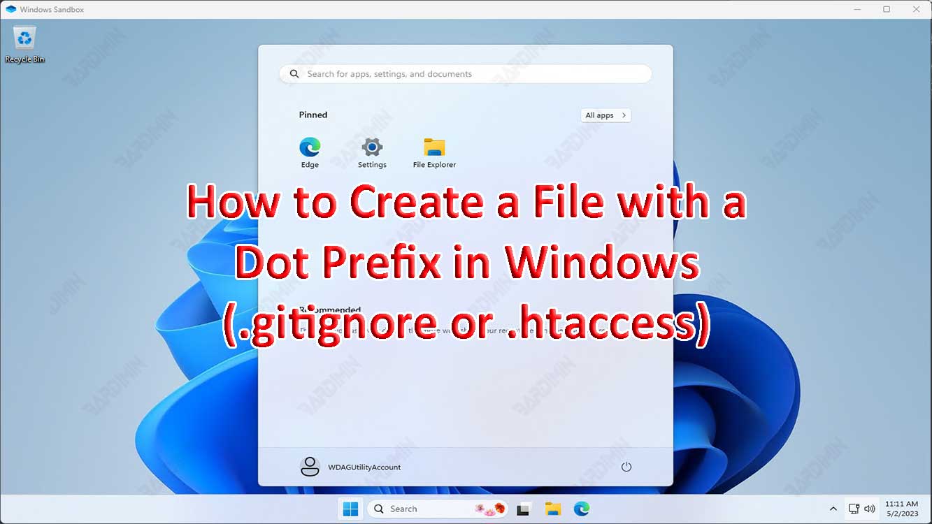 windows File with a Dot Prefix