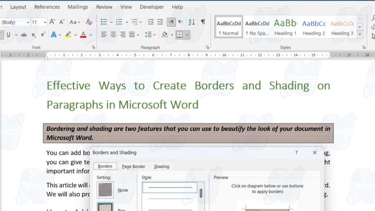 Effective Ways to Create Borders and Shading on Paragraphs in Microsoft ...