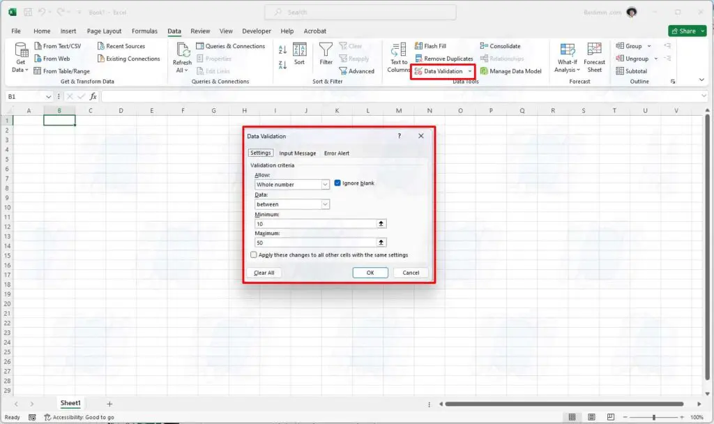 data validation