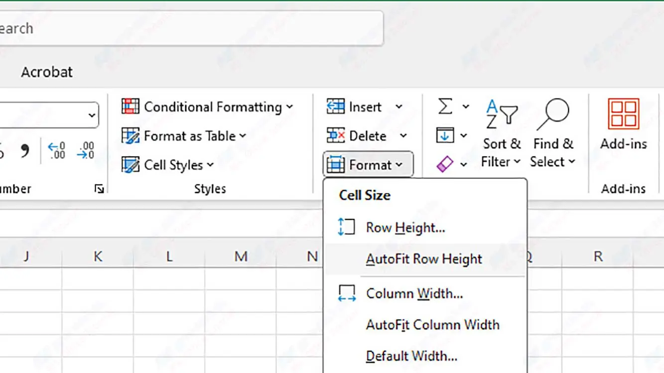 excel autofit