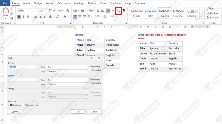 How to Sort Text Alphabetically in Microsoft Word