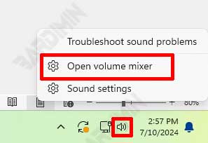 open volume mixer