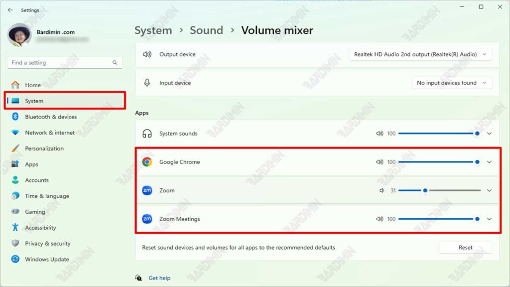 volume mixer