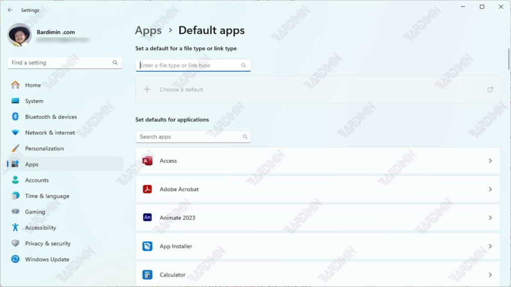 Settingd Default Apps