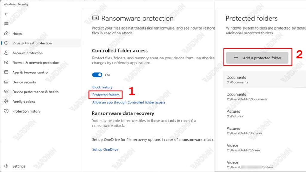 Protected folders