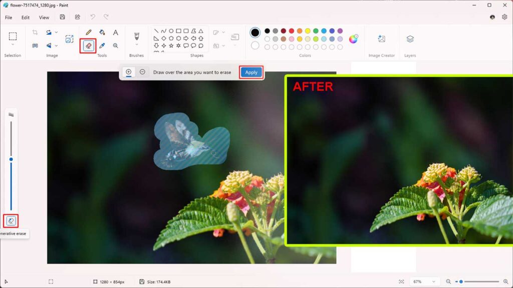 Generative Erase Paint Windows 11