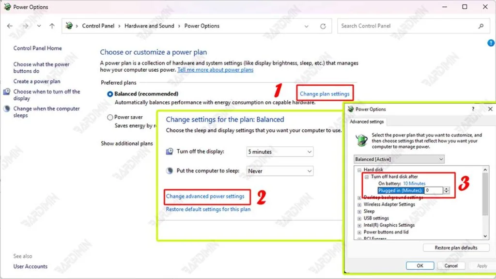 Edit Power Plan