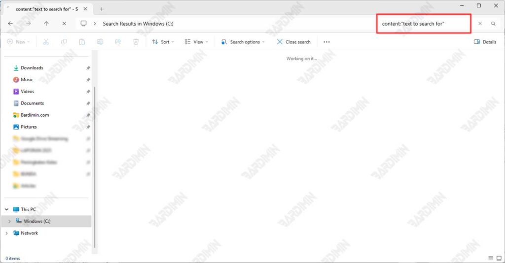 file explorer search