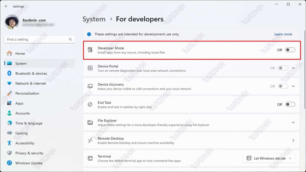windows developer mode