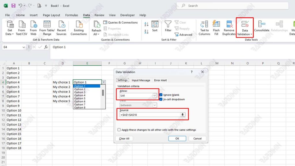 Combobox Excel