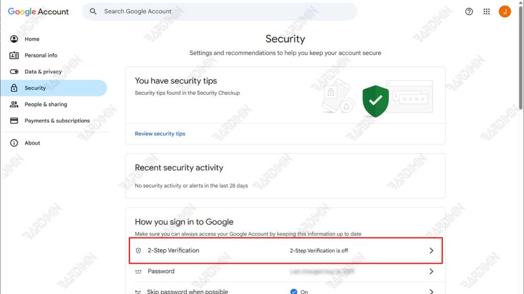 Gmail Two Factor Authentication 2FA