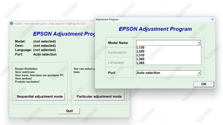 Download Epson L130 L220 L310 L360 L365 Adjustment Tool Adjustments Program Epson L130 L220 L310 L360 L365