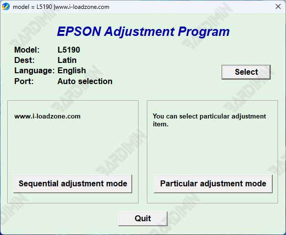 Adjustments Program Epson L5190