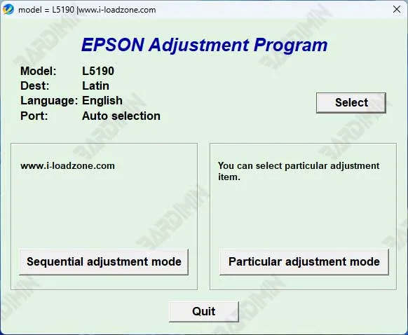 Adjustments Program Epson L5190