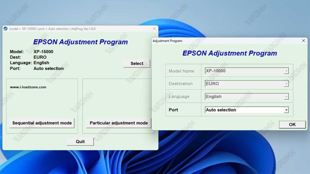 Adjustments Program Epson XP 15000