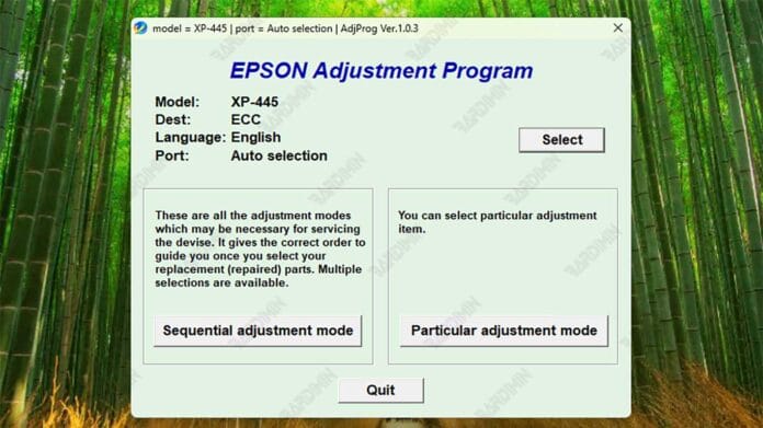 Adjustments Program Epson XP 445 Adjustments Program Epson XP 445
